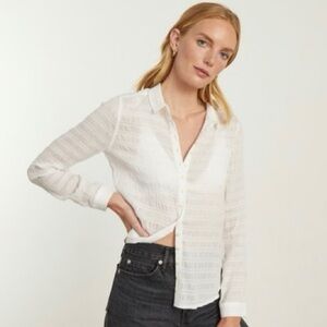 Everlane smocked button down